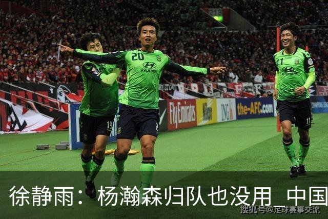 徐静雨：杨瀚森归队也没用 中国男篮跟日本已完全不是一个等级